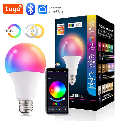 لامپ هوشمند ۱۰ واتی RGB+CCT برند تویا Tuya