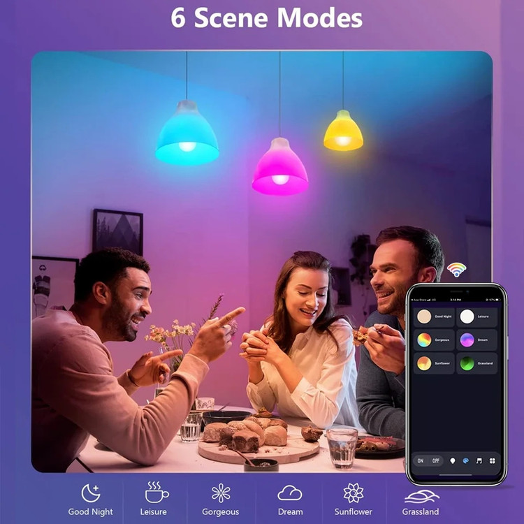 لامپ هوشمند ۱۰ واتی RGB+CCT برند تویا Tuya