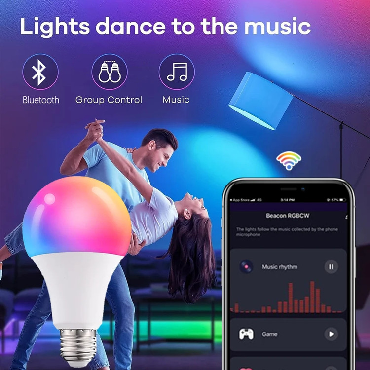 لامپ هوشمند ۱۰ واتی RGB+CCT برند تویا Tuya