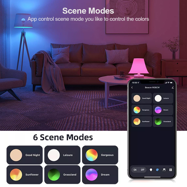 لامپ هوشمند ۱۰ واتی RGB+CCT برند تویا Tuya