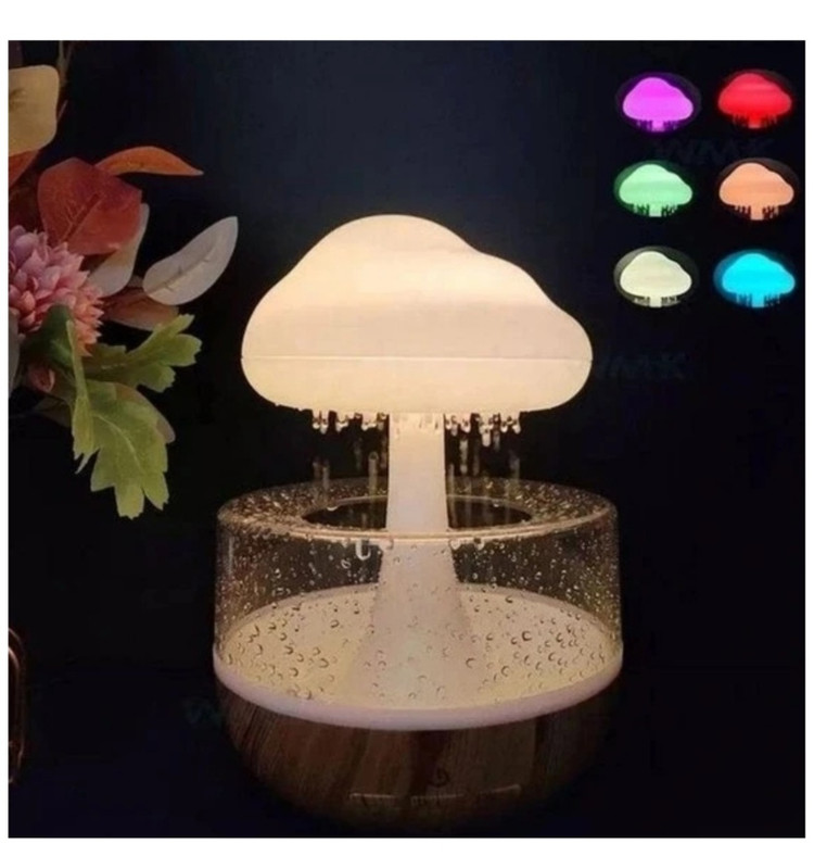 باران ساز طرح قارچ «شارژی» دارای چراغ خواب ( رطوبت ساز بارانی و ابری)