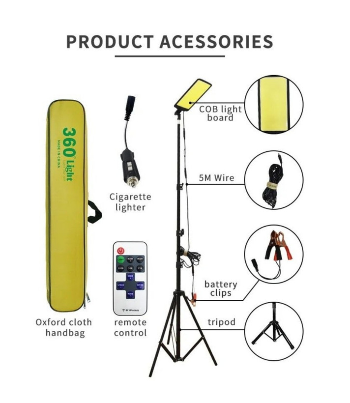 چراغ کمپینگ 360 لایت مدل FR-20 COB RF