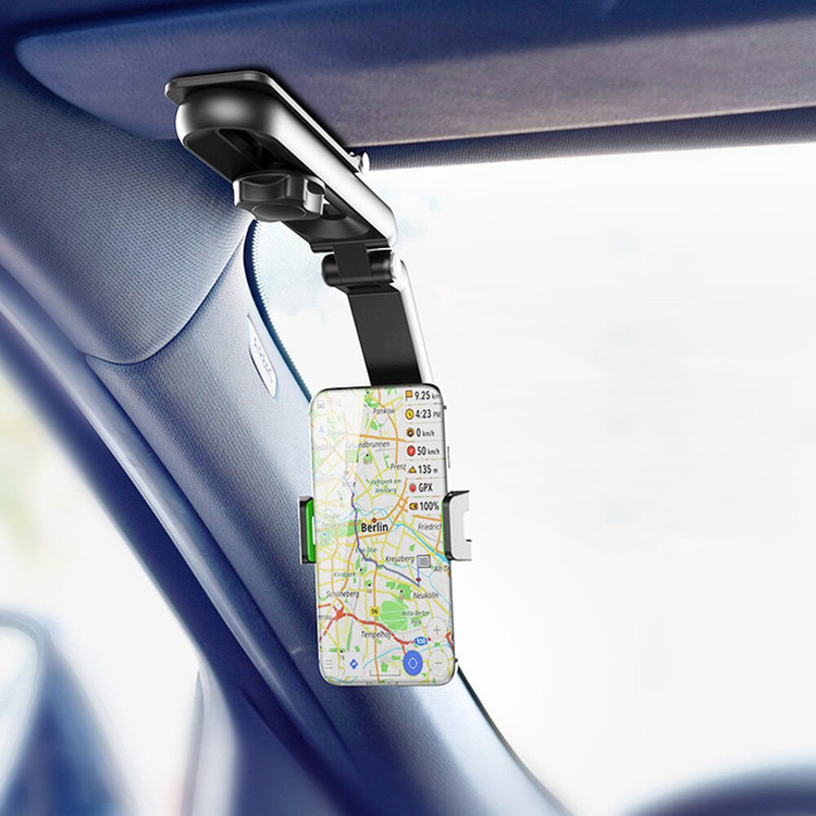 پایه نگهدارنده گوشی موبایل ۳۶۰ درجه مدل sun visor (هولدر جرثقیلی ـ هولدر آینهای ـ هولدر آفتابگیر)