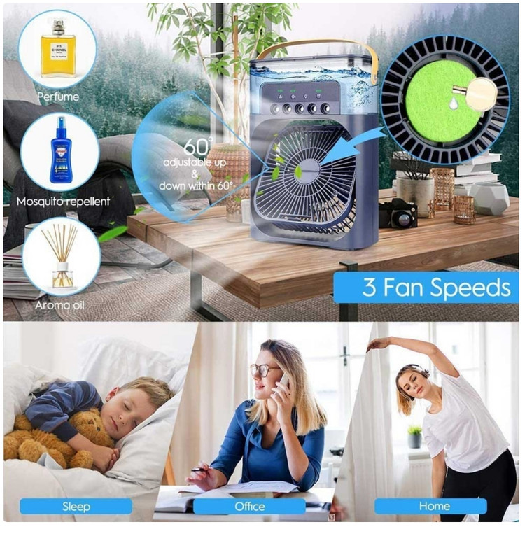 پنکه مه پاش ۵تایی سایز بزرگ (مدل Air Cooler Fan) (کولر آبی) - کیفیت بالا