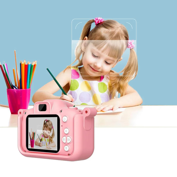 دوربین عکاسی دیجیتال کودک طرح یونیکورن (اسب تک شاخ) و صورتی رنگ
