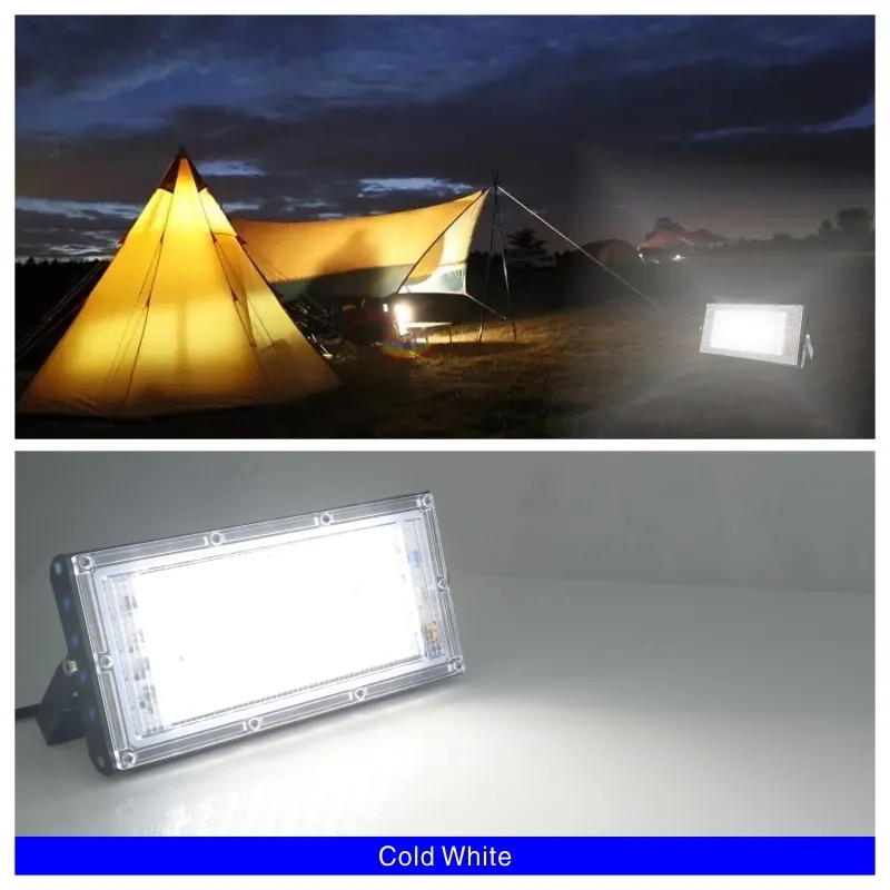 لامپ پروژکتوری 12 ولت 50 وات با گیره سوسماری، رنگ بدنه مشکی