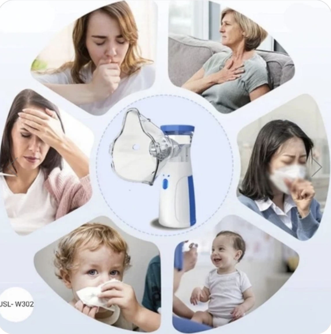 دستگاه مش نبولایزر تنفسی پرتابل مدل JSL-W302 (دستگاه تنفس دارو)