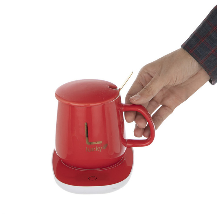 ماگ حرارتی لاکی(کارتن کادویی بزرگ) هیتردار به همراه صفحه گرمکن