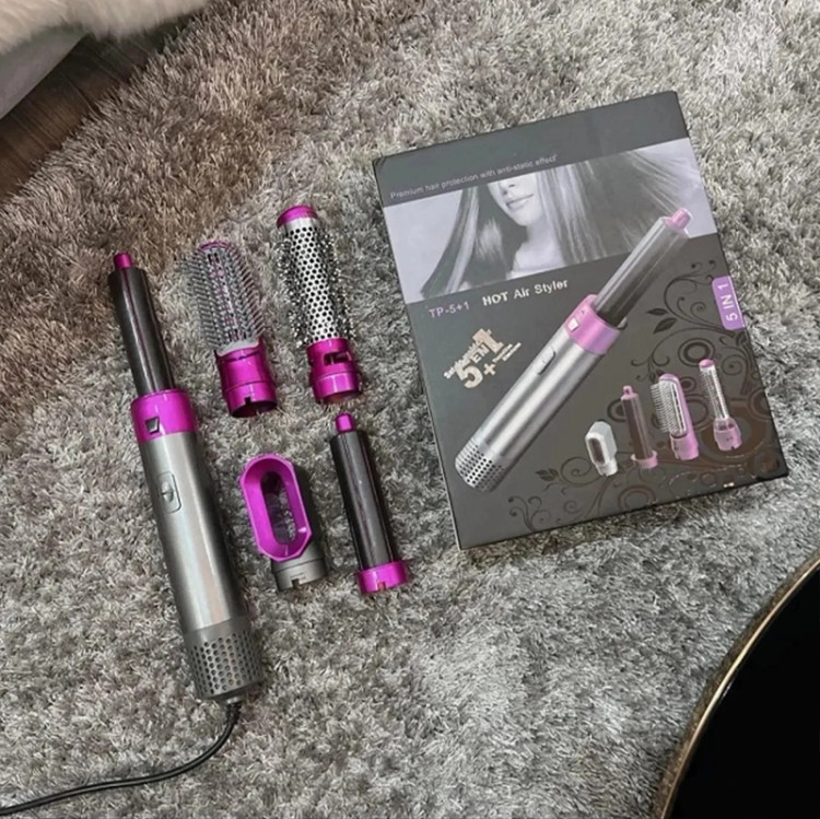 حالت دهنده مو و سشوار پنج کاره مو طرح دایسون مدل tp-5+1 کد YX-818