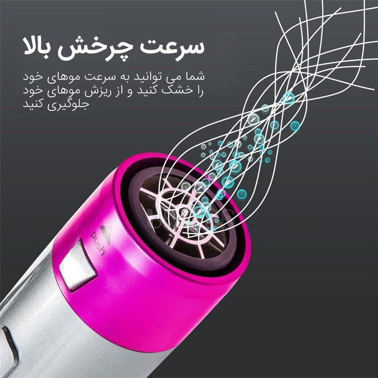 حالت دهنده مو و سشوار پنج کاره مو طرح دایسون مدل tp-5+1 کد YX-818