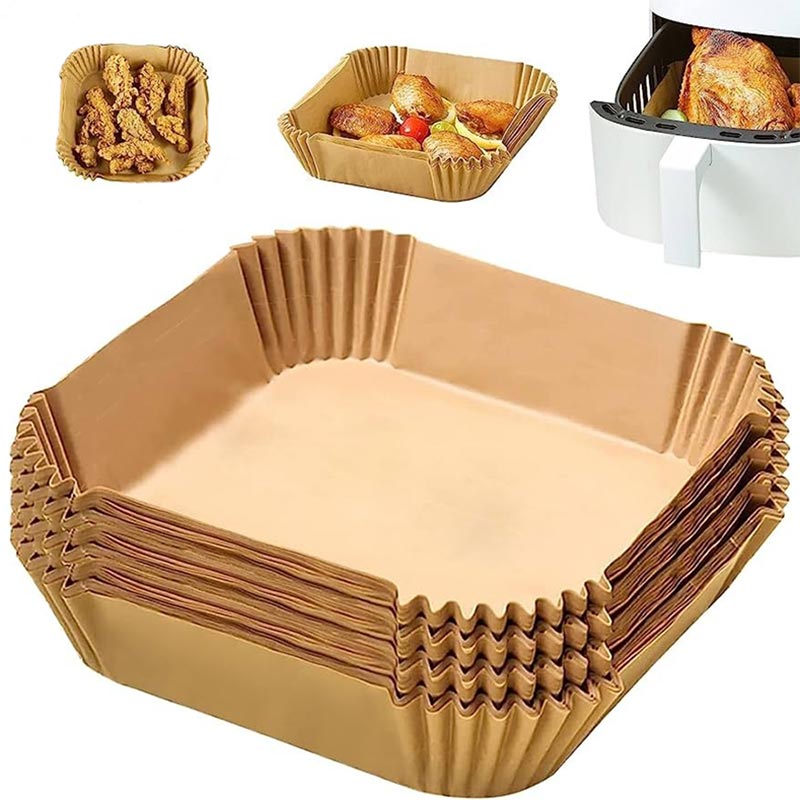 کاغذ روغنی هواپز و سرخکن مربعی طلق دار (قطر ۲۰cm و ۱۰۰ عددی) کیفیت بالا