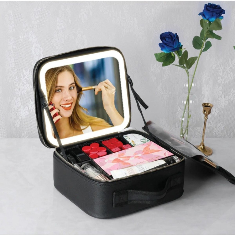 کیف آرایشی چراغدار با آینه LED